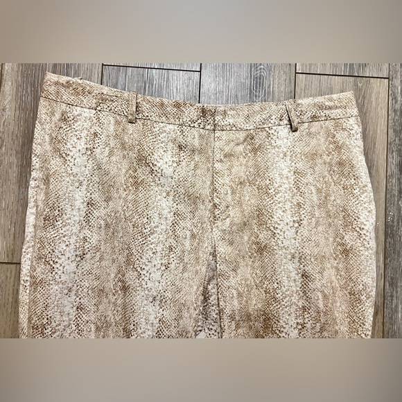 Calvin Klein Snake Skin Print beige Capri Pants size 16 - Picture 4 of 8